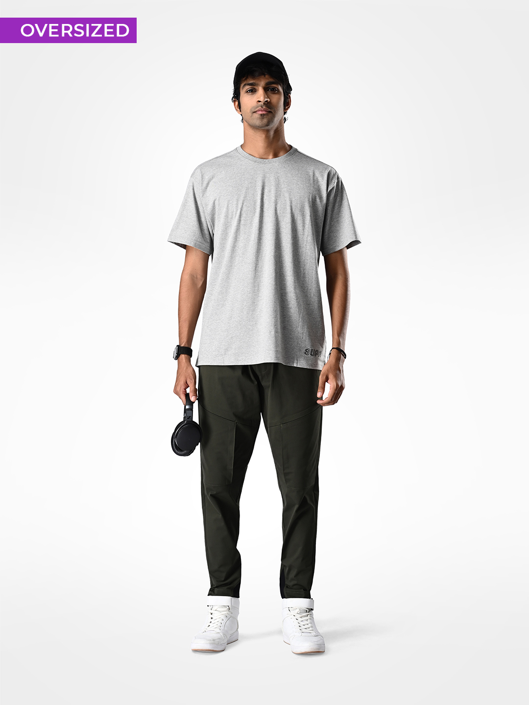 Oversized Core Grey Melange T-shirt