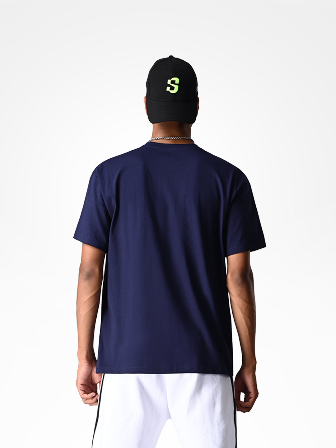 Supa Oversized Core Navy Blue T-shirt (4)