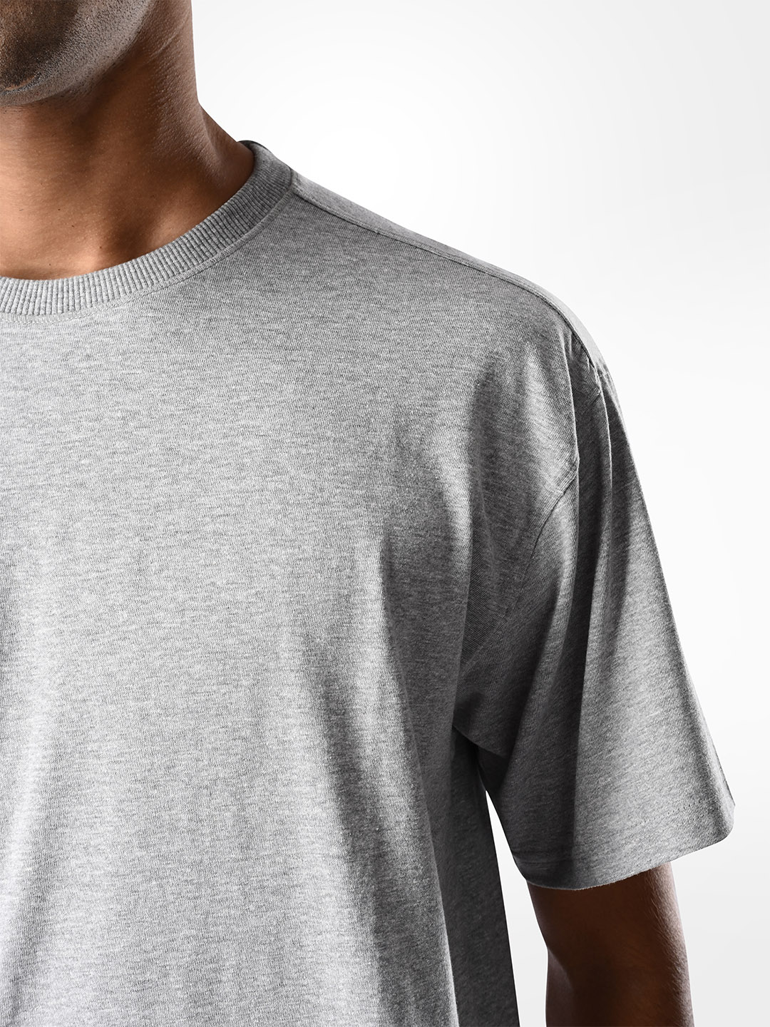 Supa Oversized Pack of 2 Navy Blue & Grey Melange T-shirt (7)