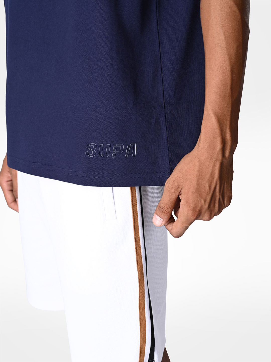 Supa Oversized Pack of 2 Navy Blue & Grey Melange T-shirt (8)