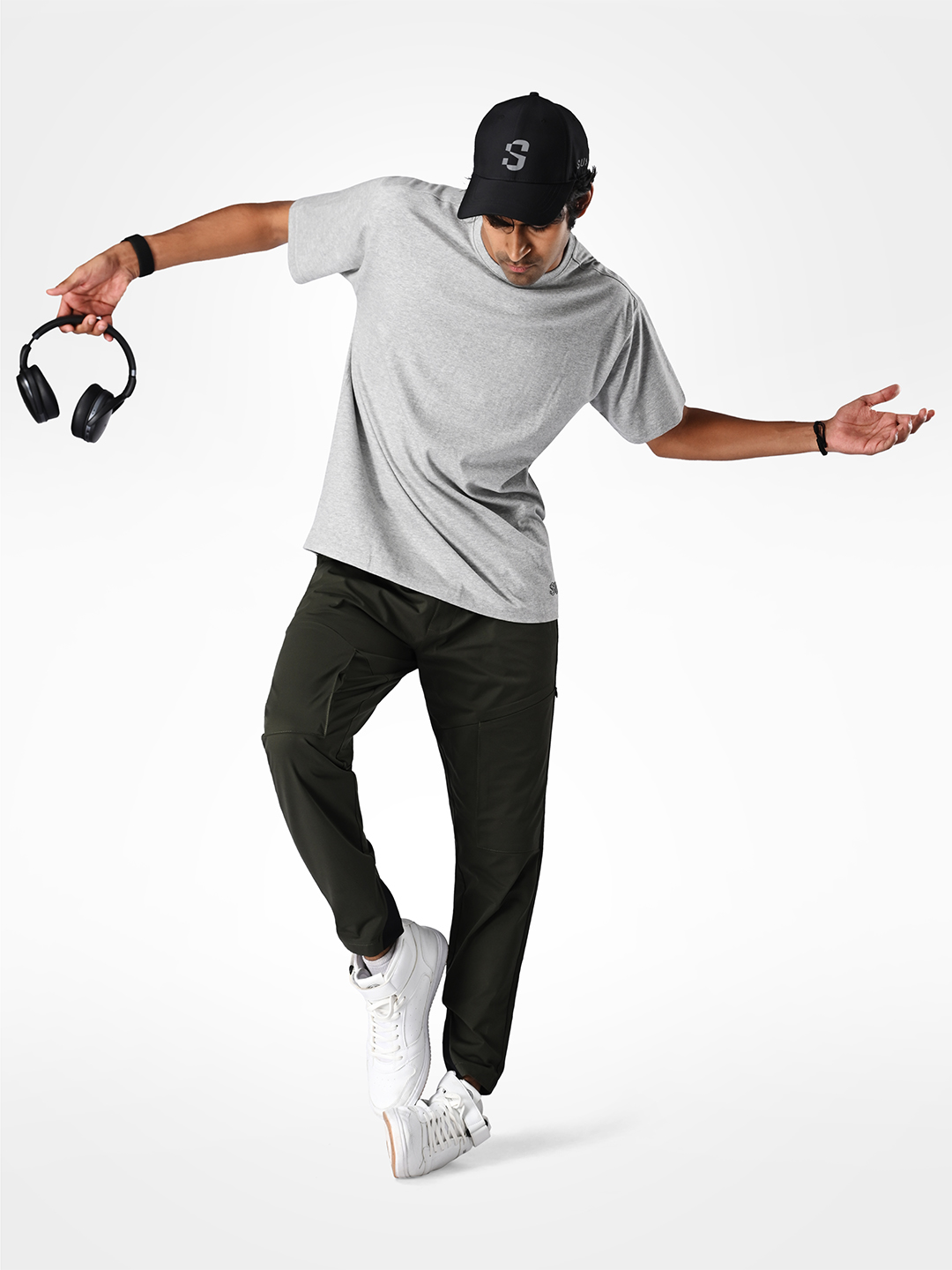 Supa Oversized Pack of 2 White & Grey Melange T-shirt (5)