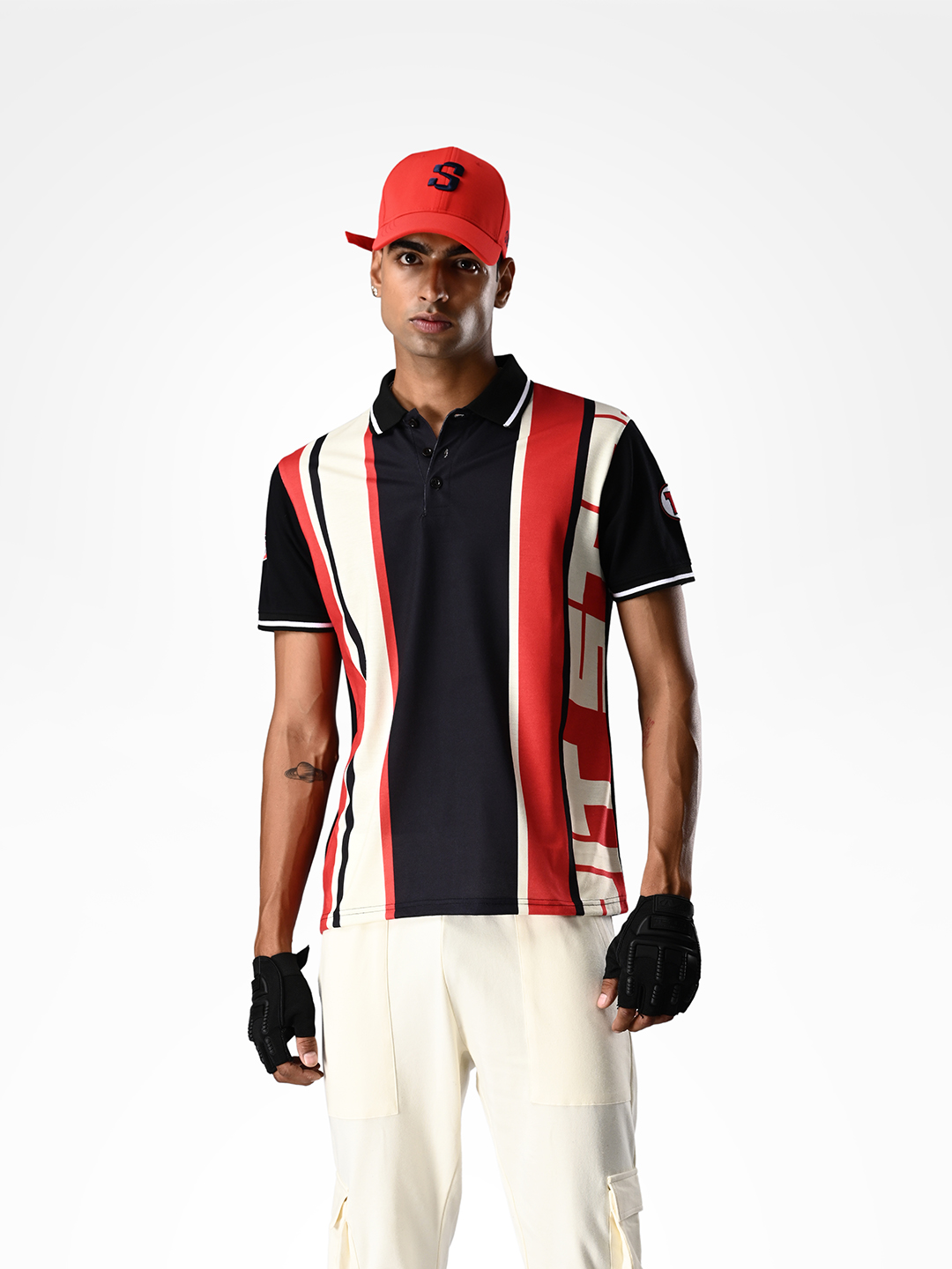 Pit Stop Black Polo T-shirt