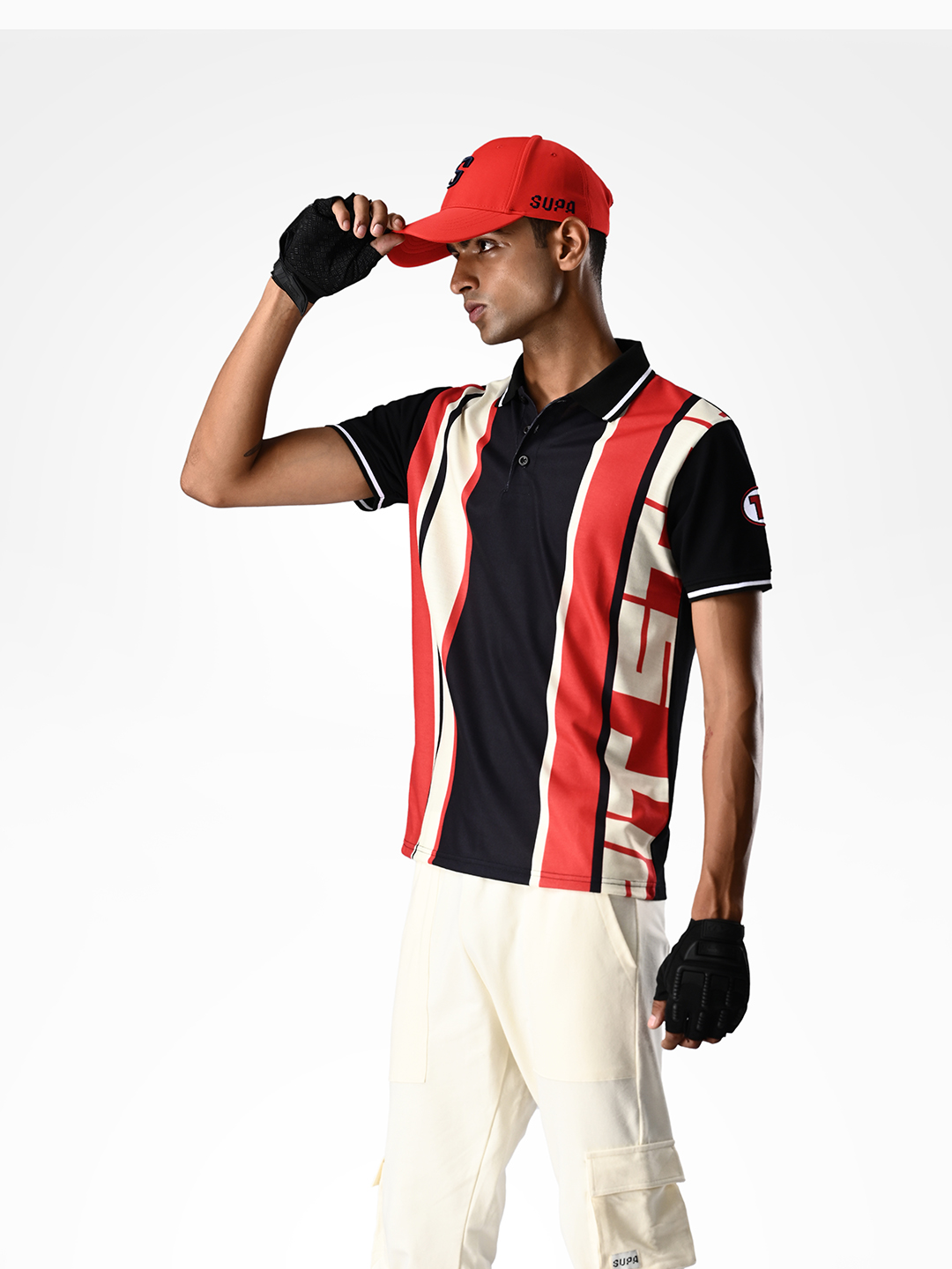 Supa Pit Stop Black Polo T-shirt (3)