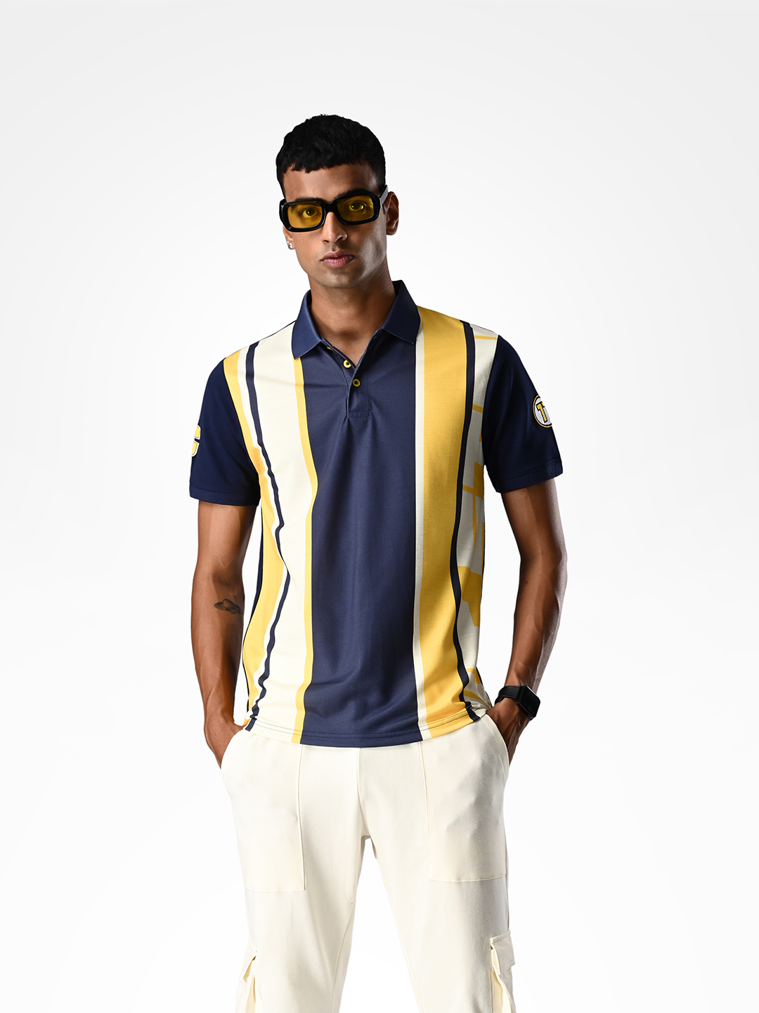 Pit Stop Navy Polo T-shirt
