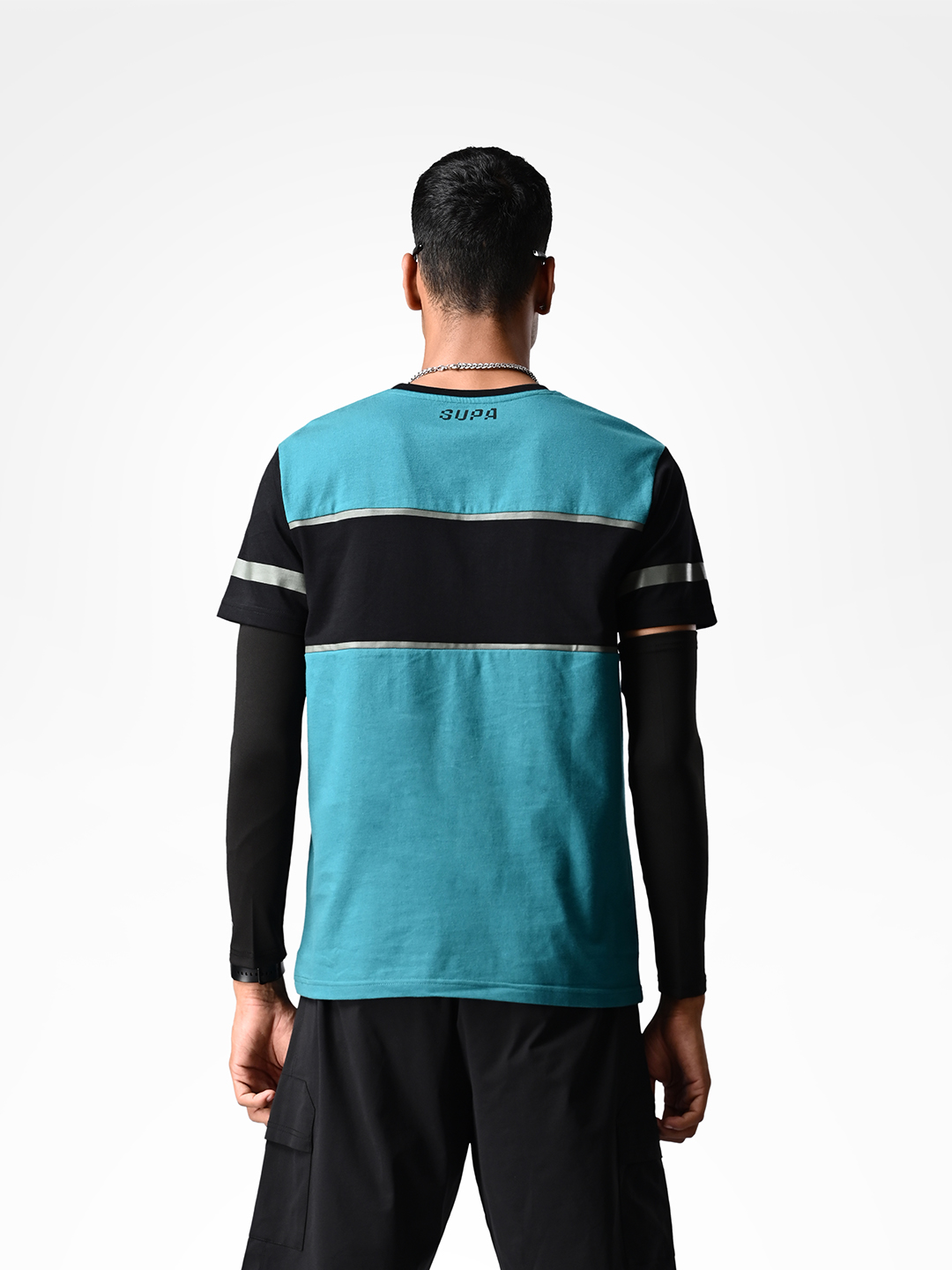 Supa Printed Black & Olive T-shirt (3)