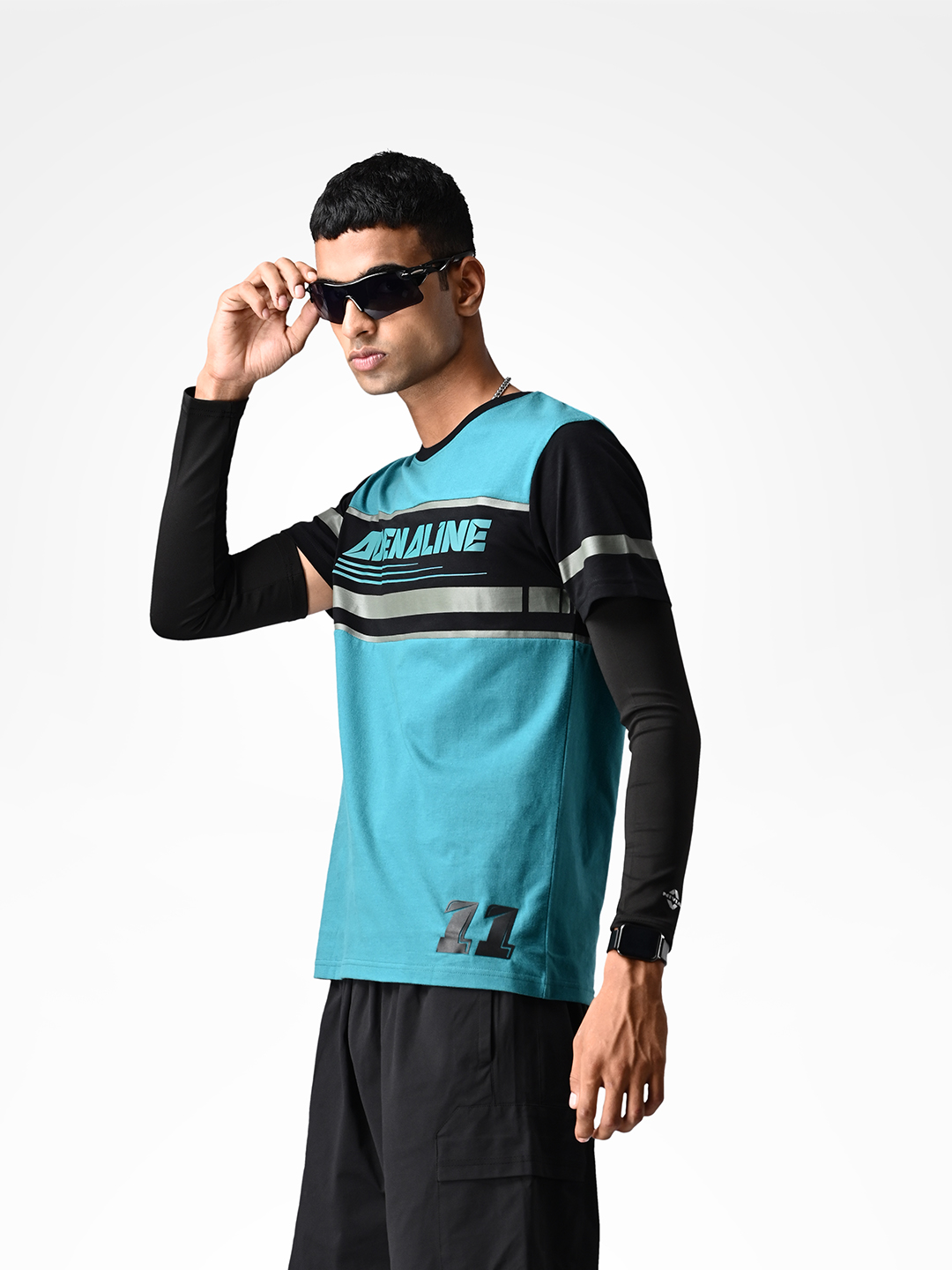 Supa Printed Black & Olive T-shirt (4)