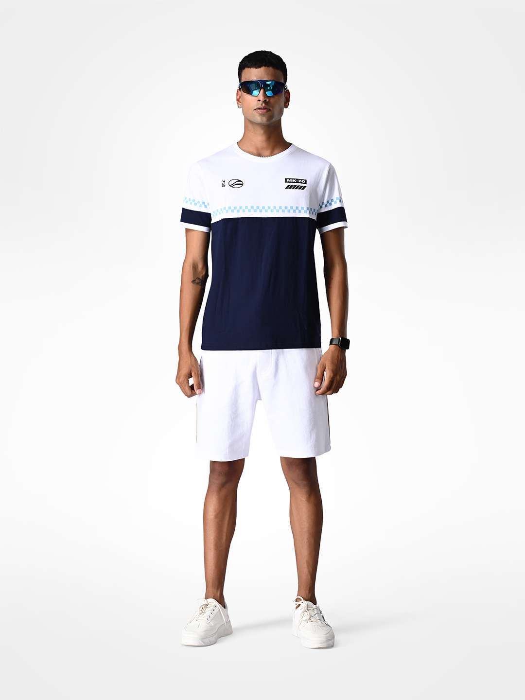 Supa Race Day Navy and White Printed Red T-shirt (6)
