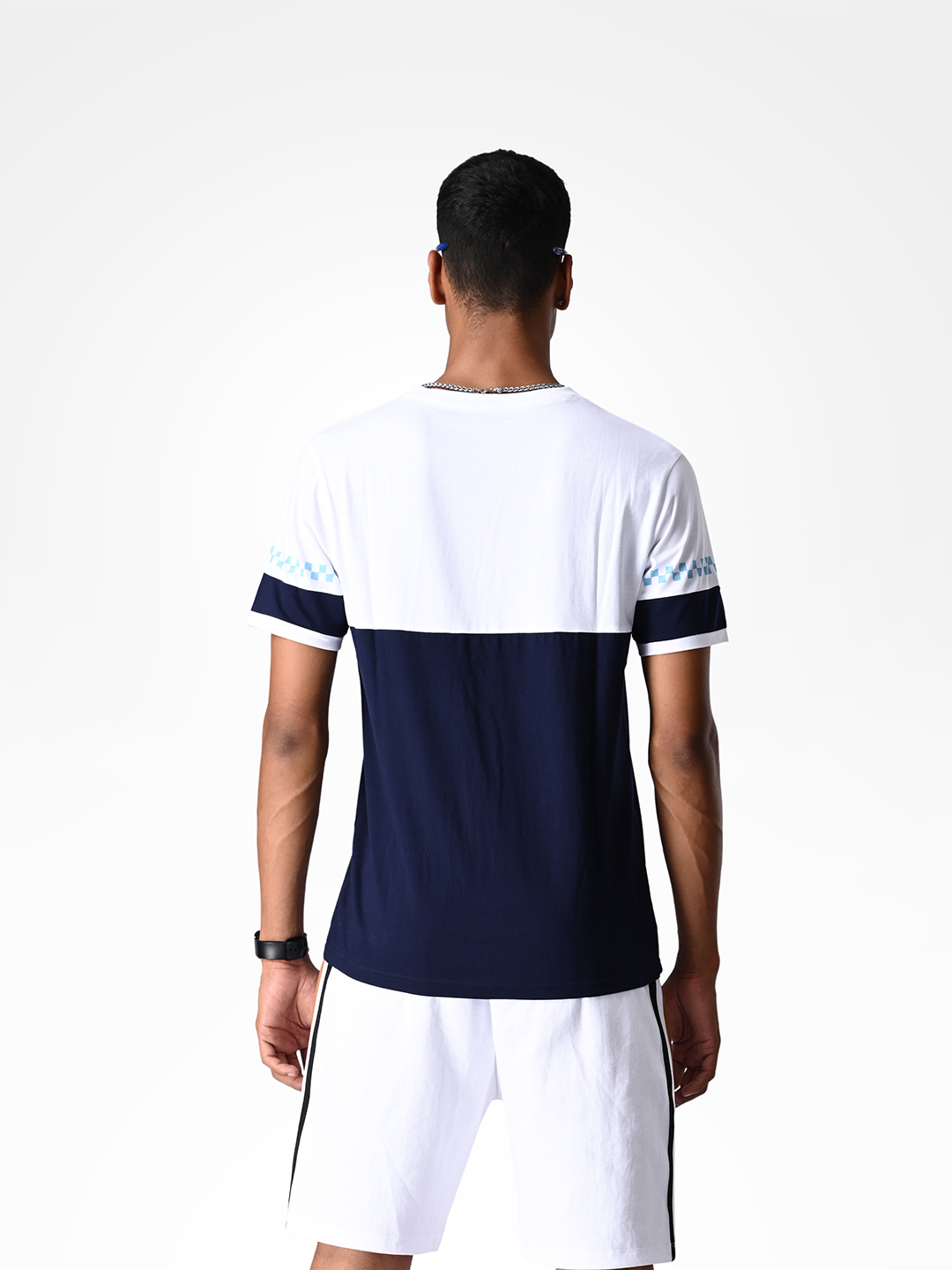 Supa Race Day Navy and White Printed Red T-shirt (3)
