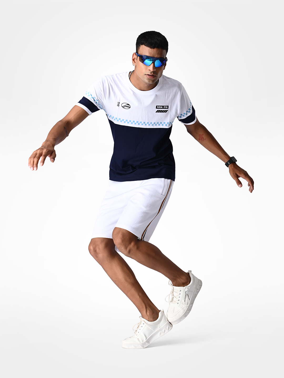 Supa Race Day Navy and White Printed Red T-shirt (7)