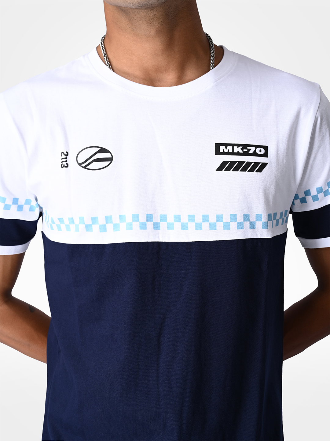 Supa Race Day Navy and White Printed Red T-shirt (4)