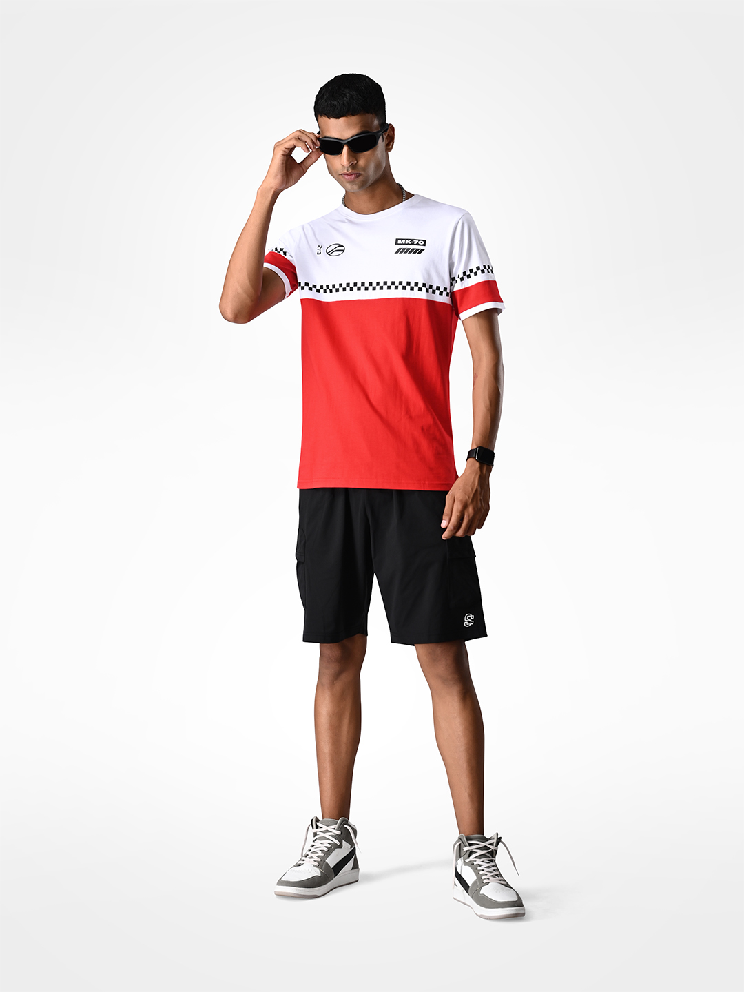 Supa Race Day Red and White Printed Red T-shirt (8)