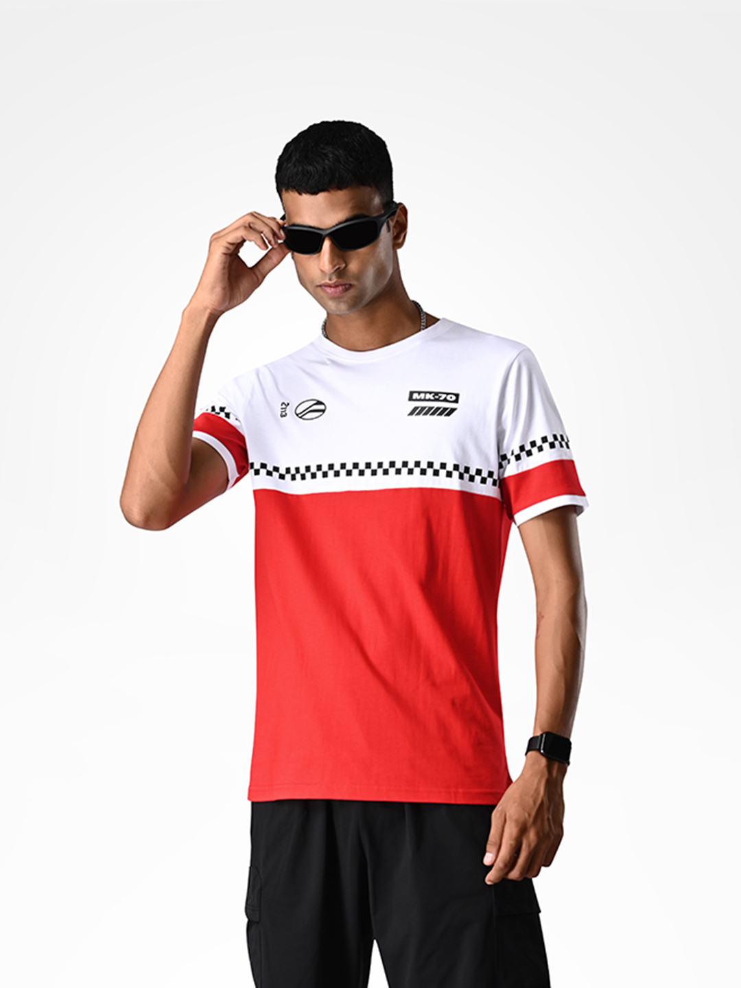 Supa Race Day Red and White Printed Red T-shirt (3)
