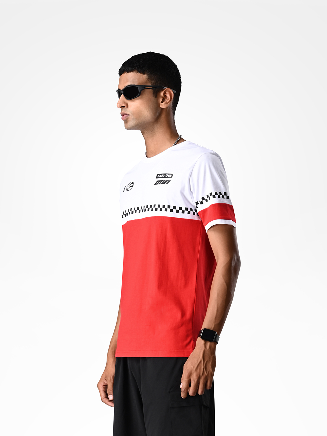 Supa Race Day Red and White Printed Red T-shirt (4)