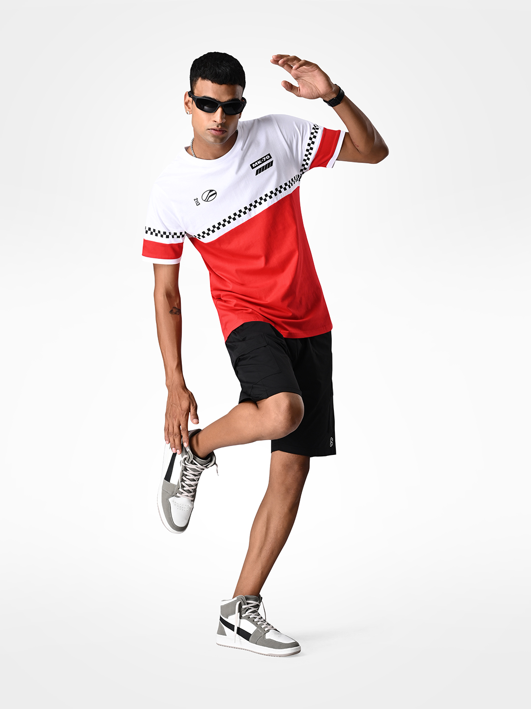 Supa Race Day Red and White Printed Red T-shirt (7)