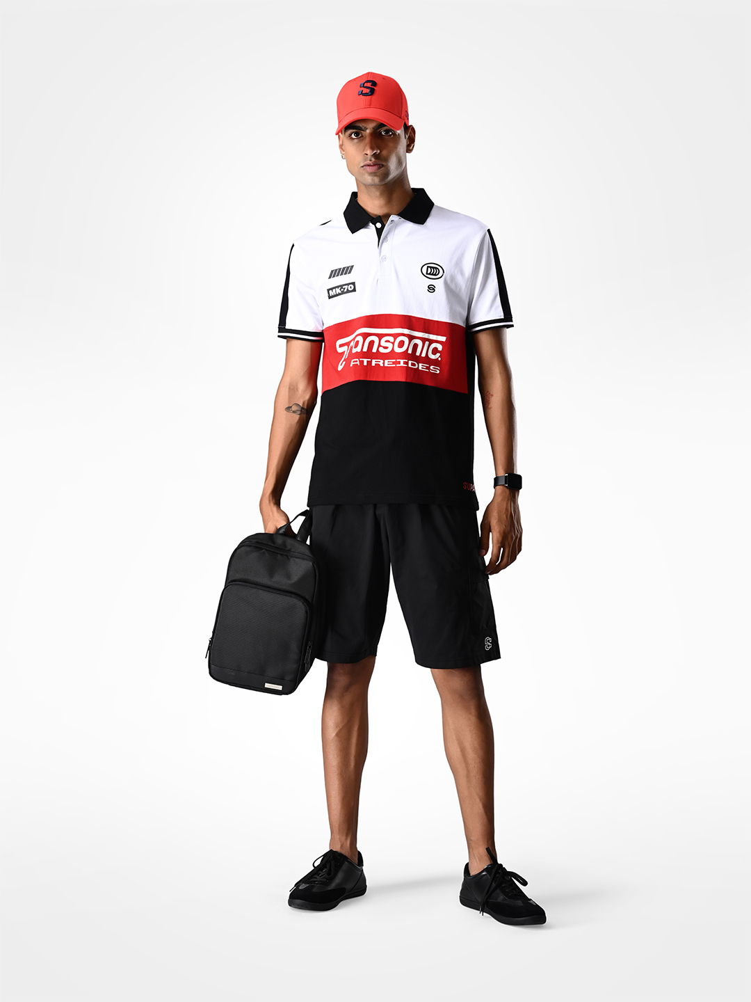 Supa Racing White Panlled Printed Polo (11)