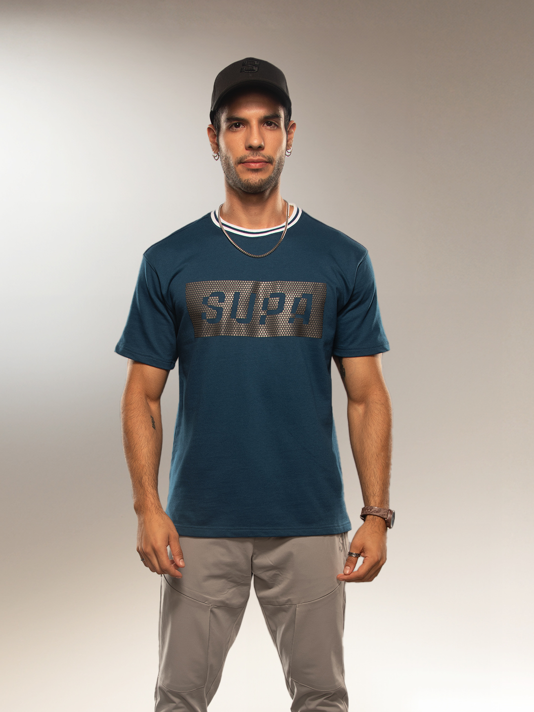 Supa Shift Dark Blue Oversized T-Shirt