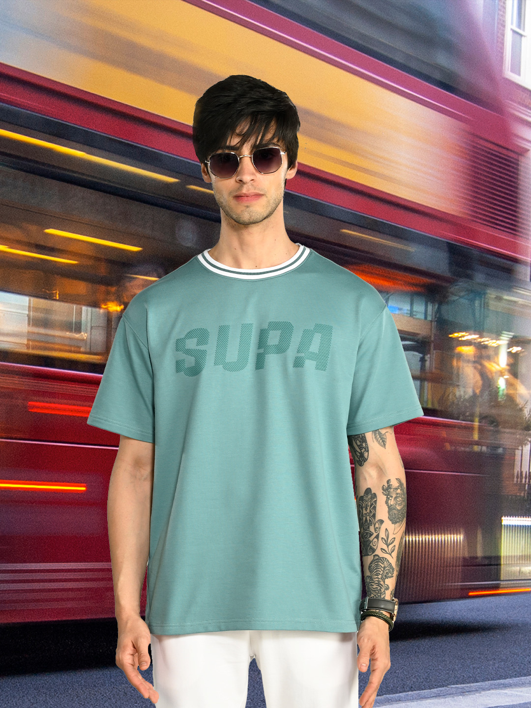 Supa Shift Navy Blue Oversized T-Shirt
