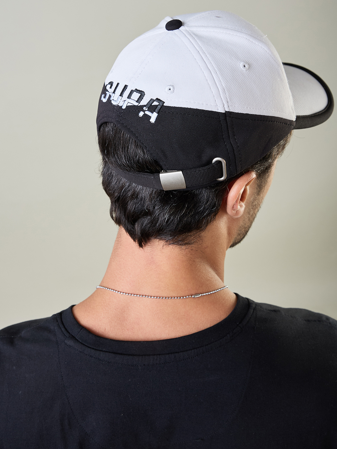 Supa Sleek White - Black Baseball Cap (2)