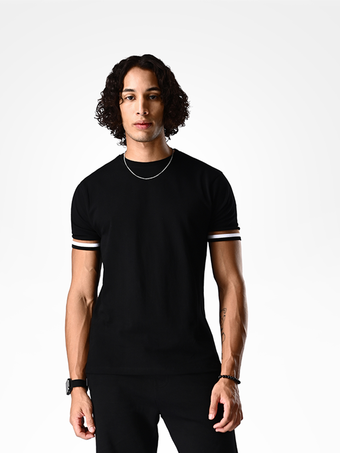 Supa Sturdy Black Pique Polycotton T-shirt (2)