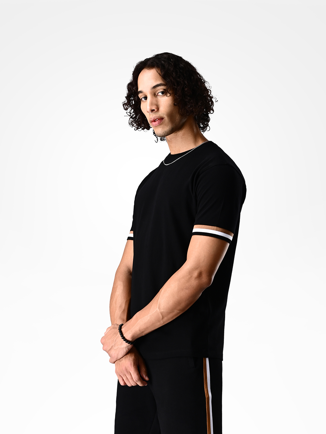 Supa Sturdy Black Pique Polycotton T-shirt (3)
