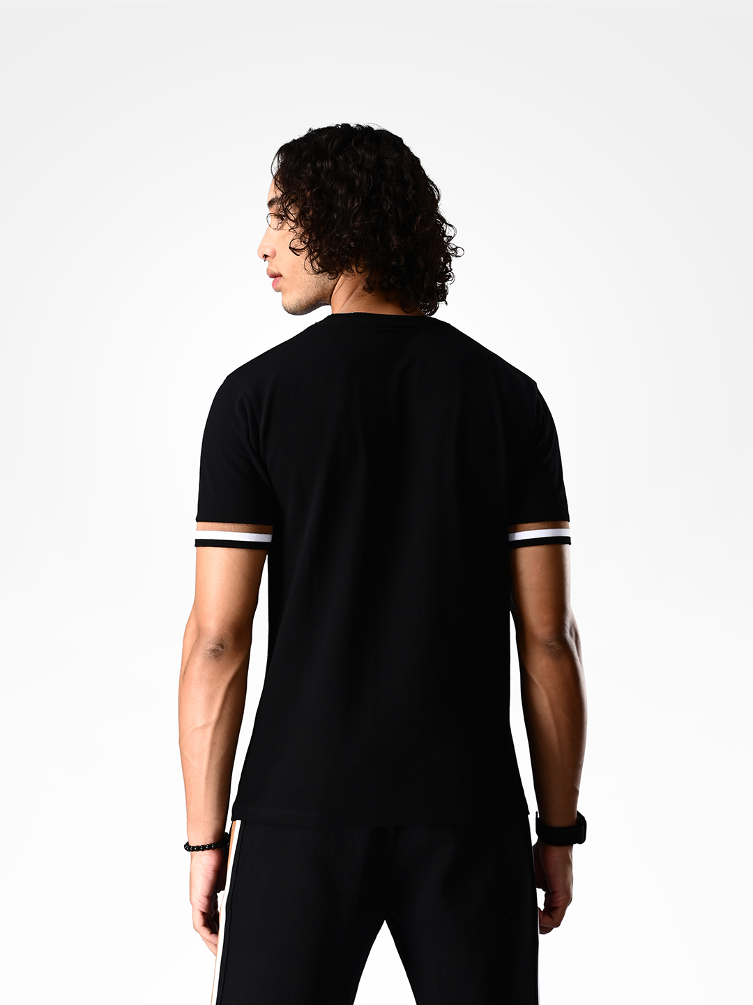 Supa Sturdy Black Pique Polycotton T-shirt (4)