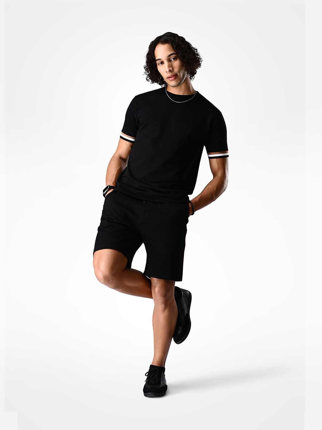 Supa Sturdy Black Pique Polycotton T-shirt (5)