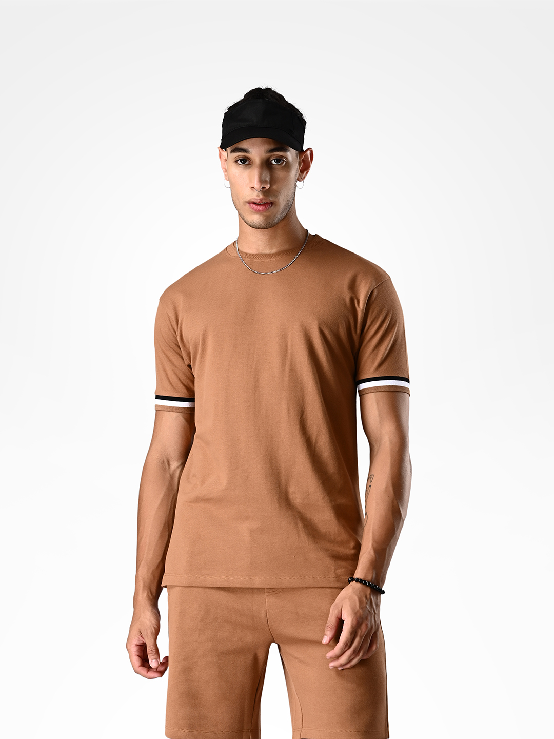 Sturdy Brown Pique Polycotton T-shirt