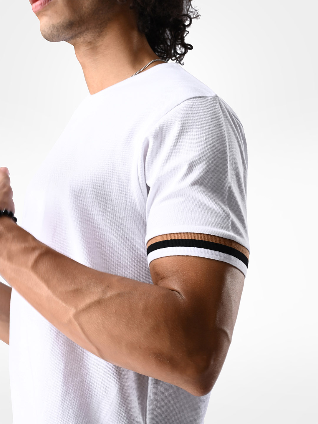 Supa Sturdy White Pique Polycotton T-shirt (7)