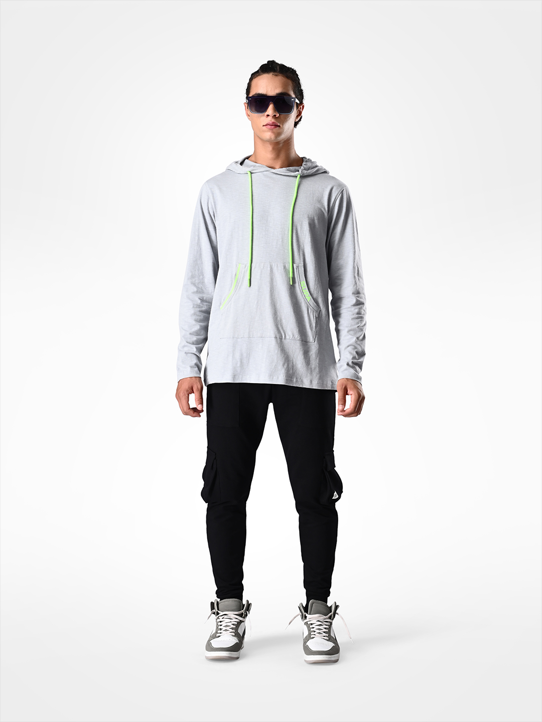 Supa Stylish Comfortable Steel Grey Hoodie T-shirt (11)