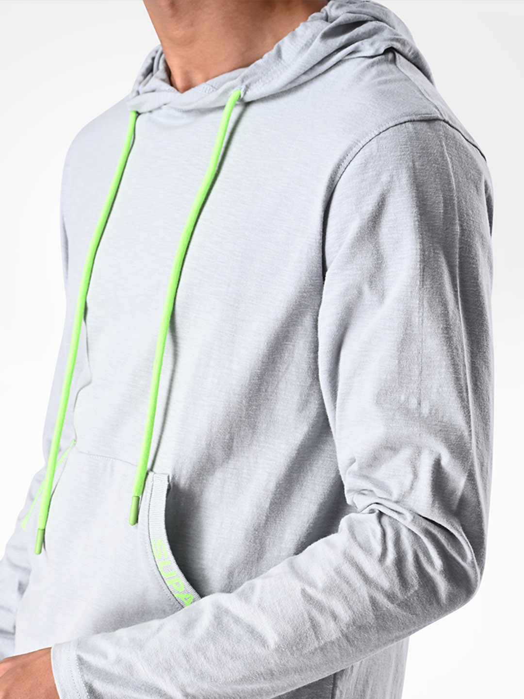 Supa Stylish Comfortable Steel Grey Hoodie T-shirt (8)