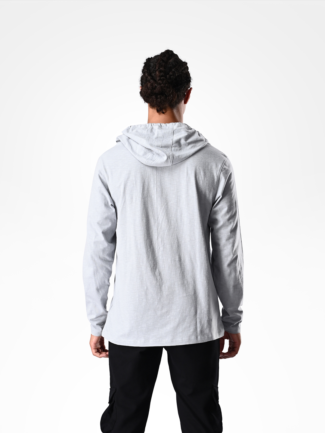 Supa Stylish Comfortable Steel Grey Hoodie T-shirt (3)