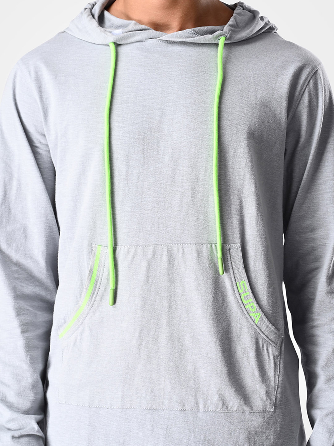 Supa Stylish Comfortable Steel Grey Hoodie T-shirt (5)