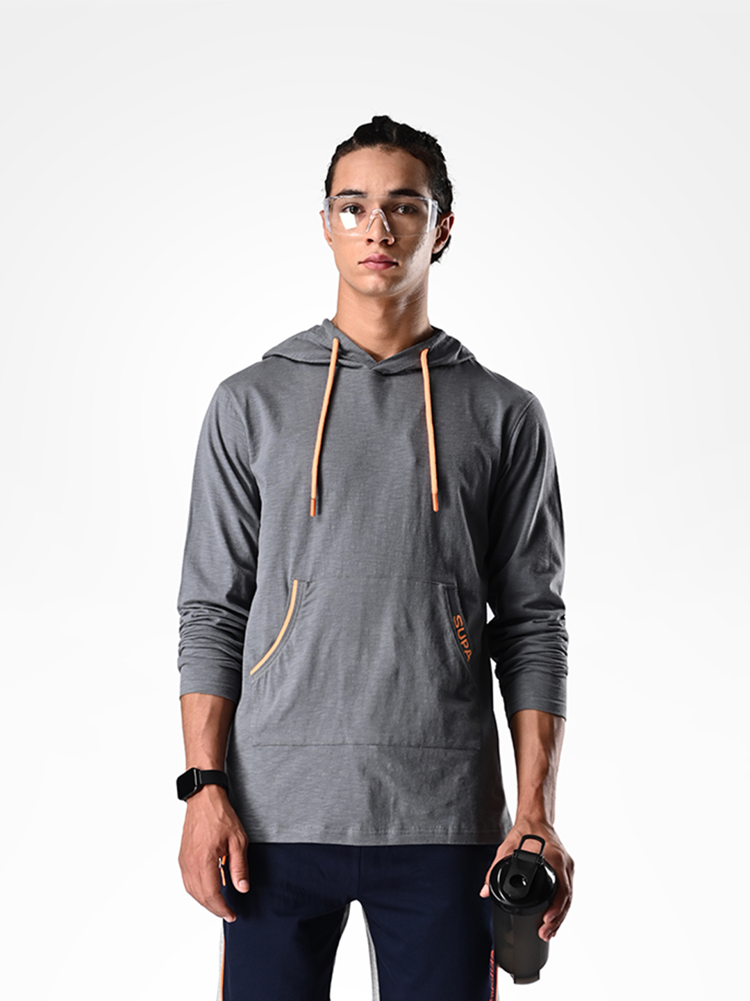 Stylish Elephant Grey Hoodie T-shirt