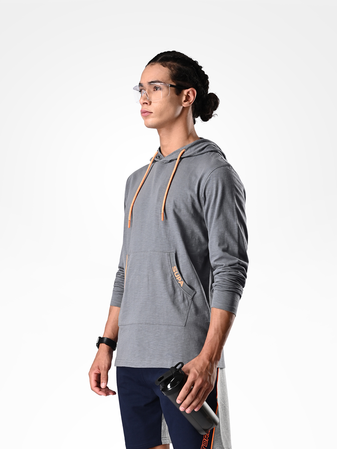 Supa Stylish Elephant Grey Hoodie T-shirt (3)