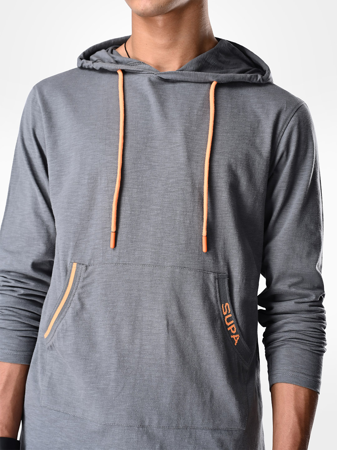 Supa Stylish Elephant Grey Hoodie T-shirt (6)