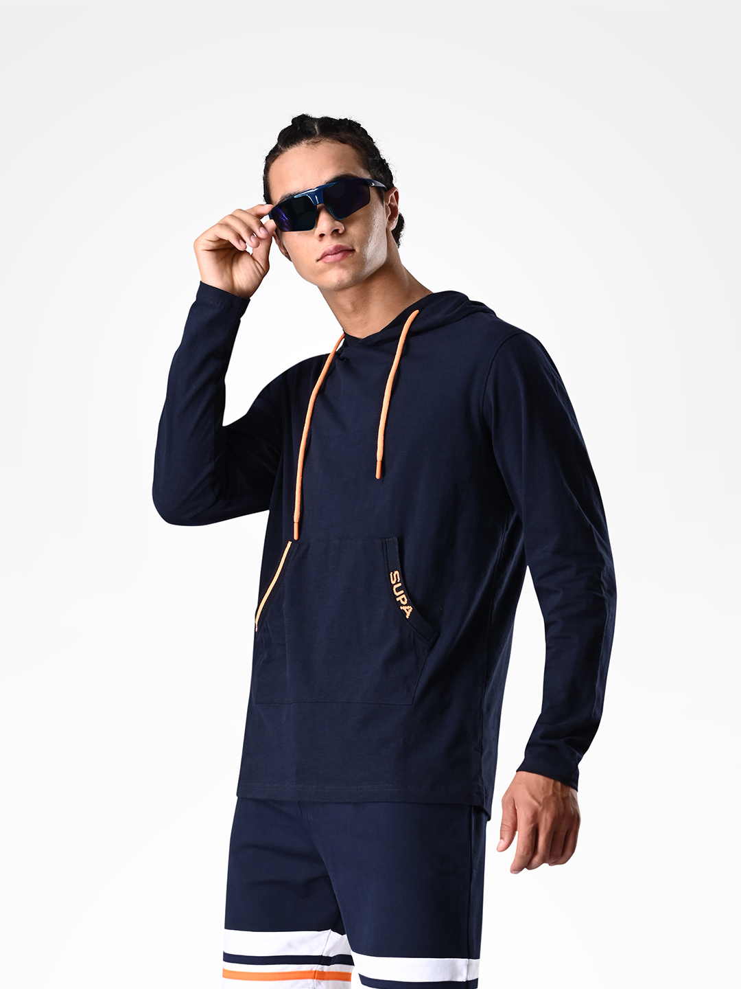 Supa Stylish Midnight Navy Hoodie T-shirt (2)