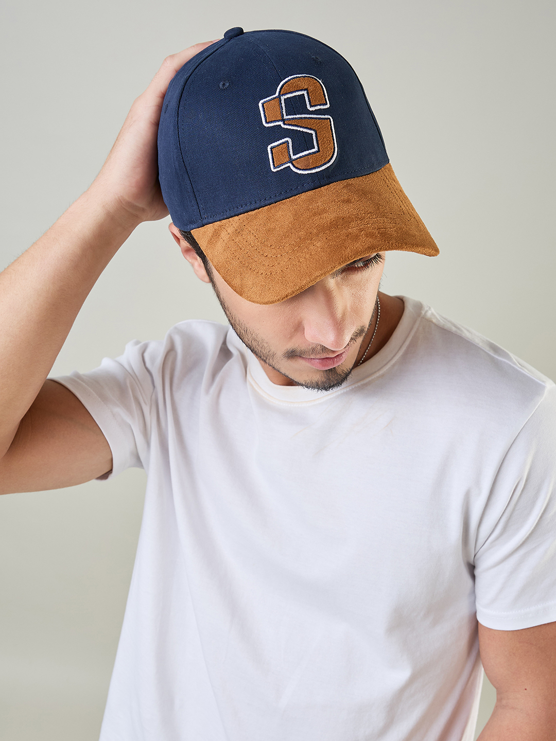 Stylish Suede Supa Logo Baseball Cap
