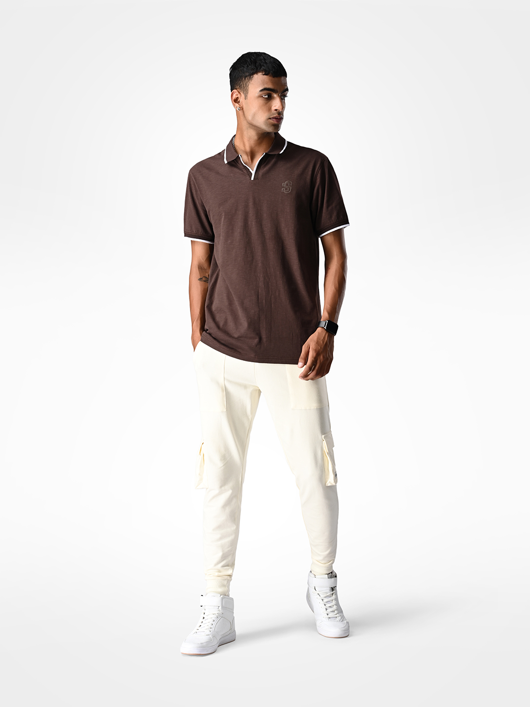 Supa SUPA Soft Dark Brown Cuban Polo T-shirt (8)