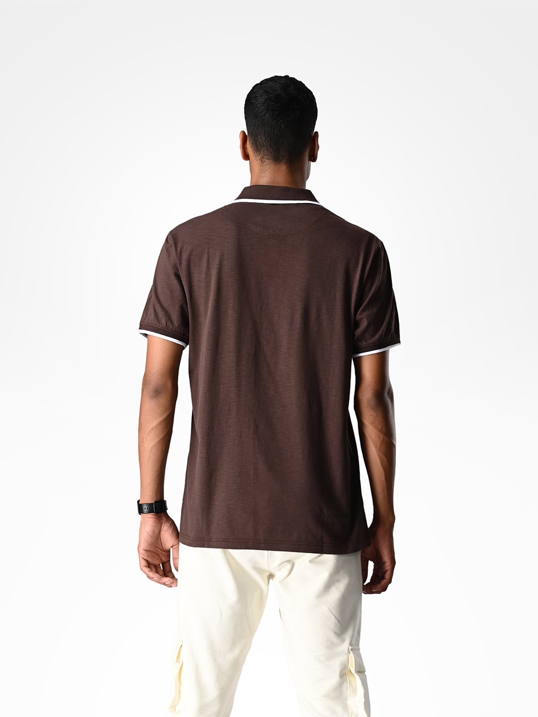 Supa SUPA Soft Dark Brown Cuban Polo T-shirt (3)