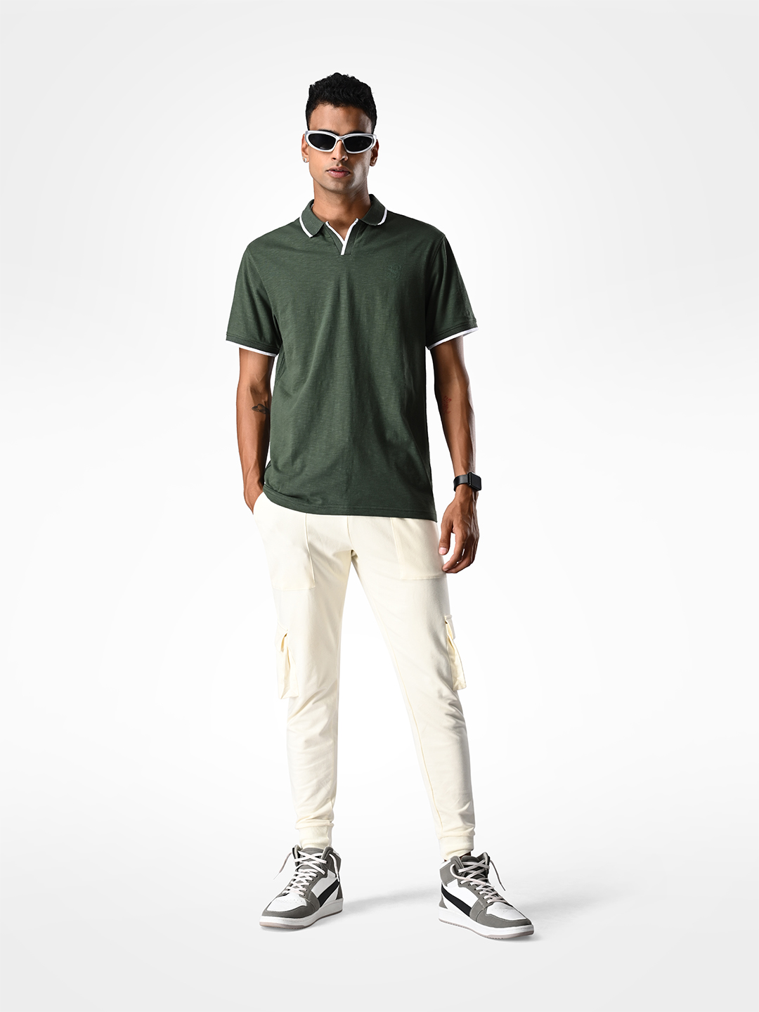 Supa SUPA Soft Forest Green Cuban Polo T-shirt (7)
