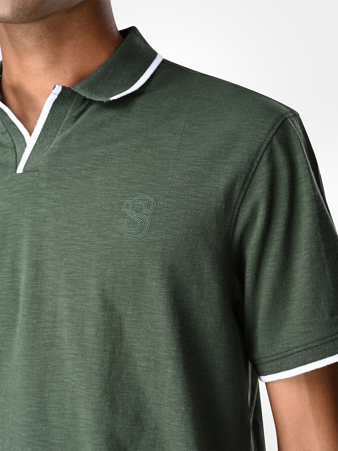 Supa SUPA Soft Forest Green Cuban Polo T-shirt (4)