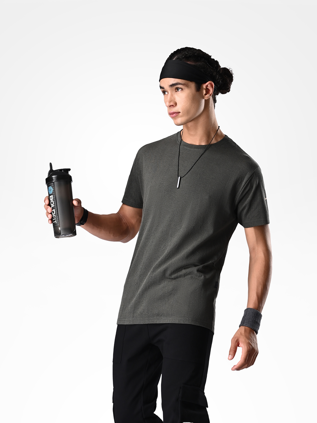 Supa Sustainable Core Anthra Melange Polycotton T-shirt (2)