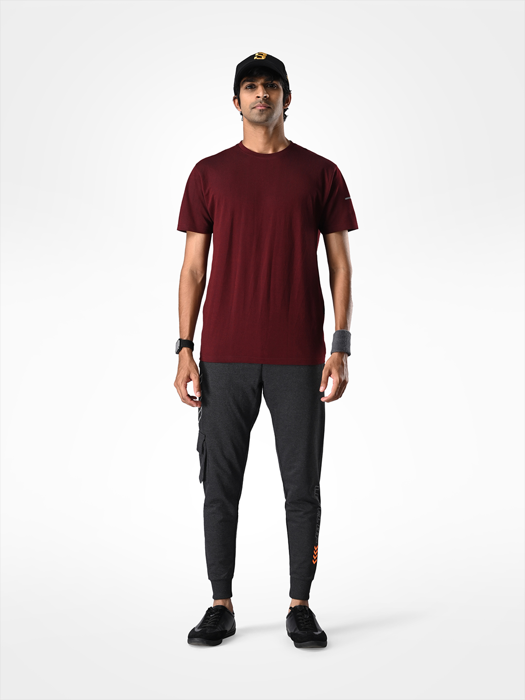 Supa Sustainable Core Maroon Melange Polycotton T-shirt (9)