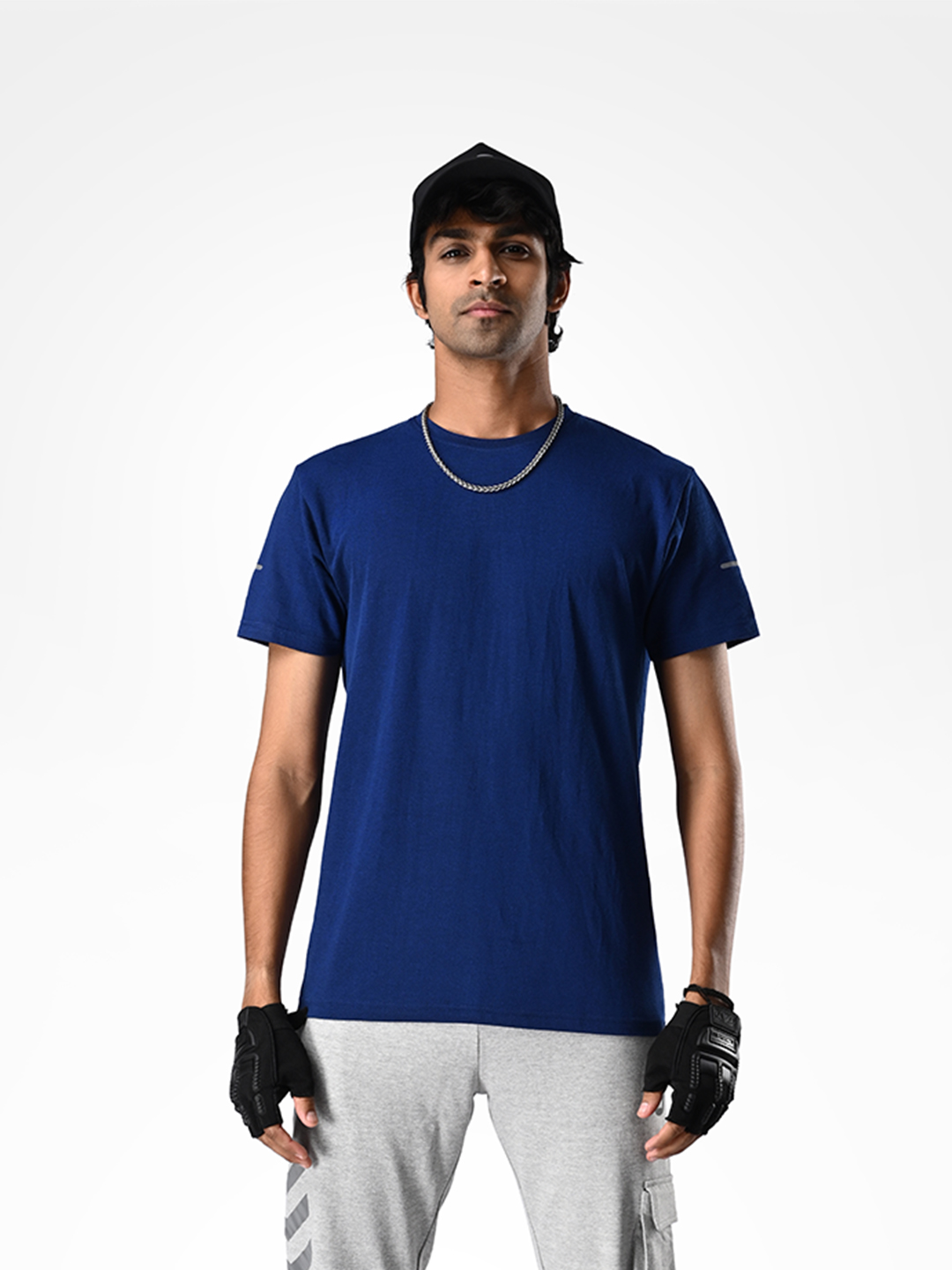 Sustainable Core Navy Polycotton T-shirt