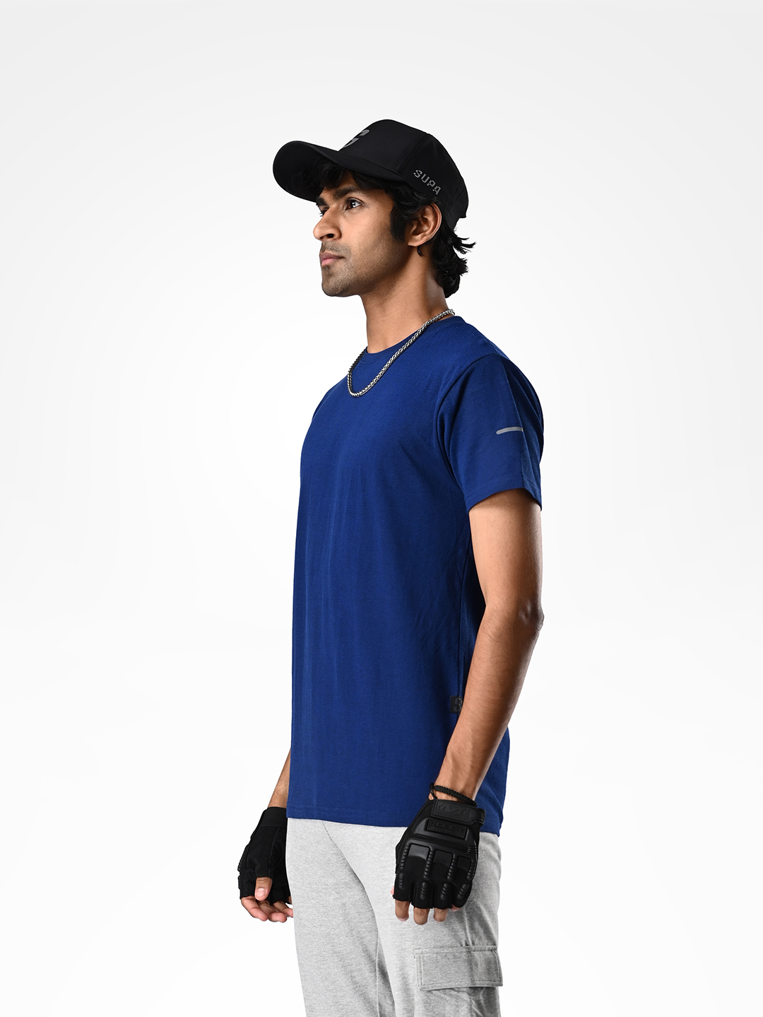 Supa Sustainable Core Navy Polycotton T-shirt (2)