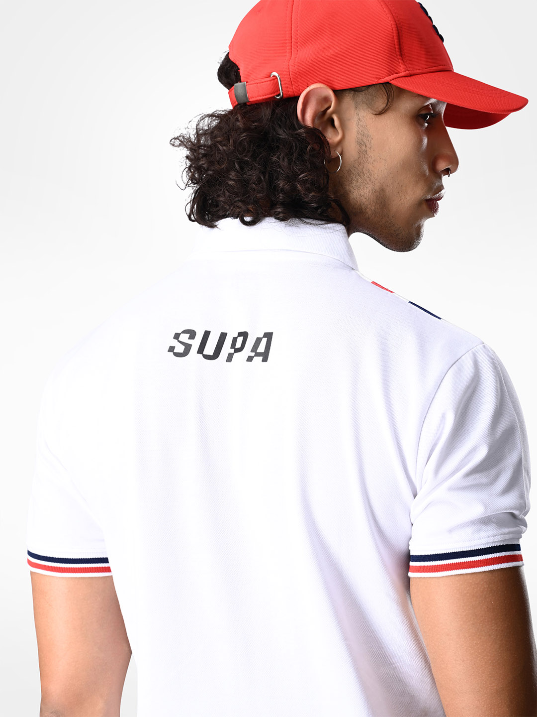 Supa White Printed Polo T-shirt (7)