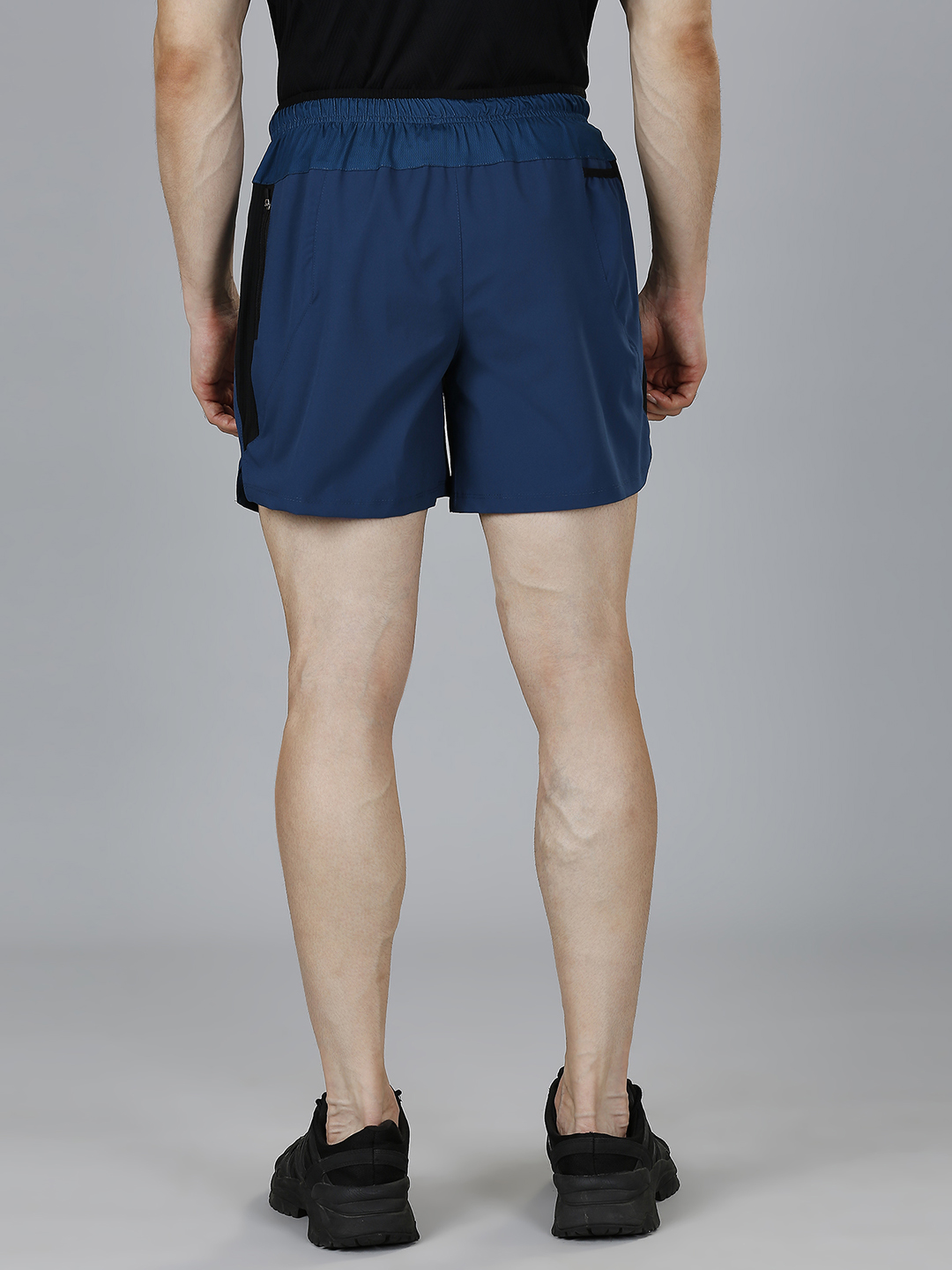 T10 Men Dark Teal Solid Mid-Rise Performance Shorts for Workout and Running, Lightweight and Breathable, Moisture-Wickin (4)