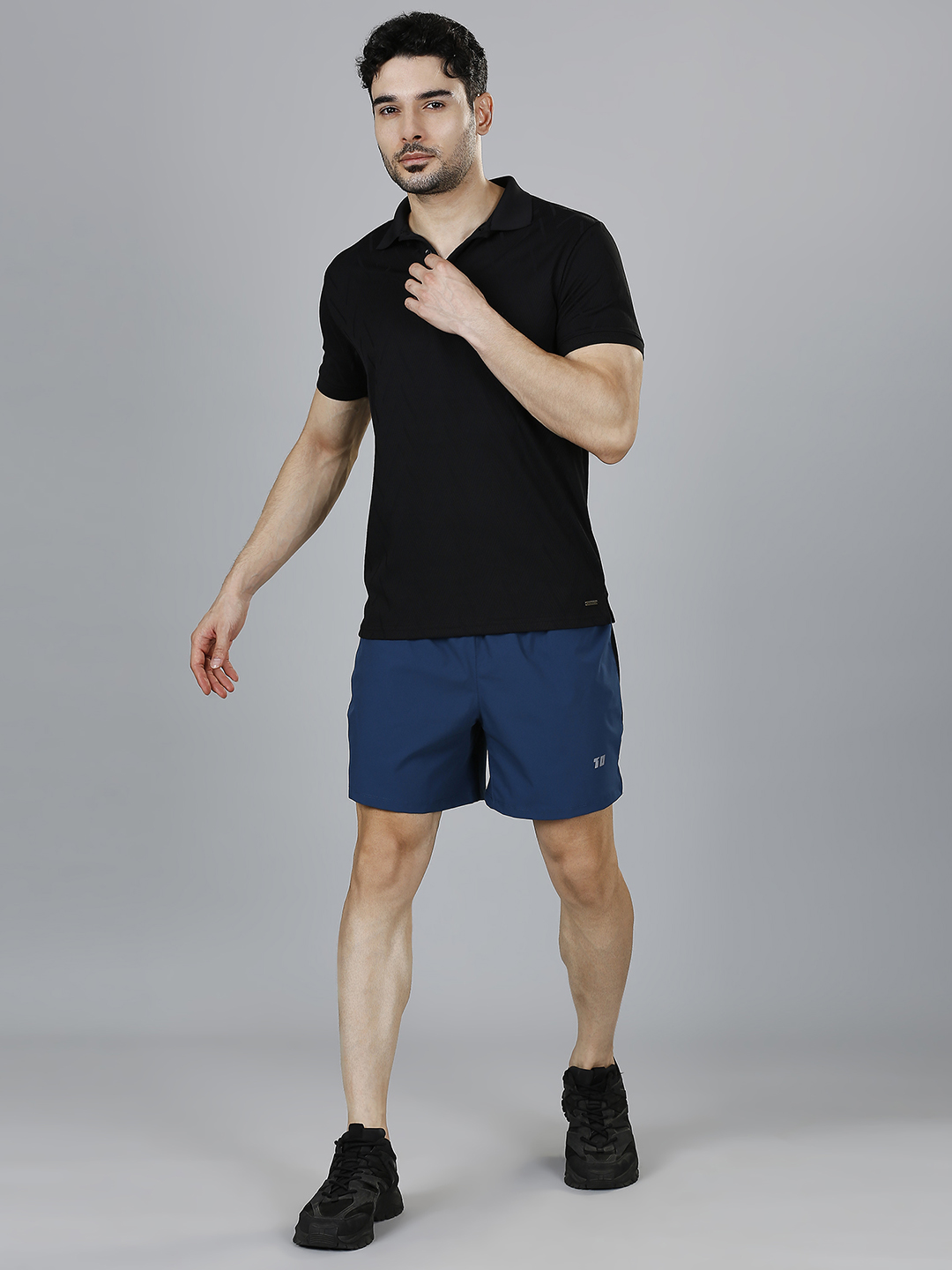 T10 Men Dark Teal Solid Mid-Rise Performance Shorts for Workout and Running, Lightweight and Breathable, Moisture-Wickin (6)