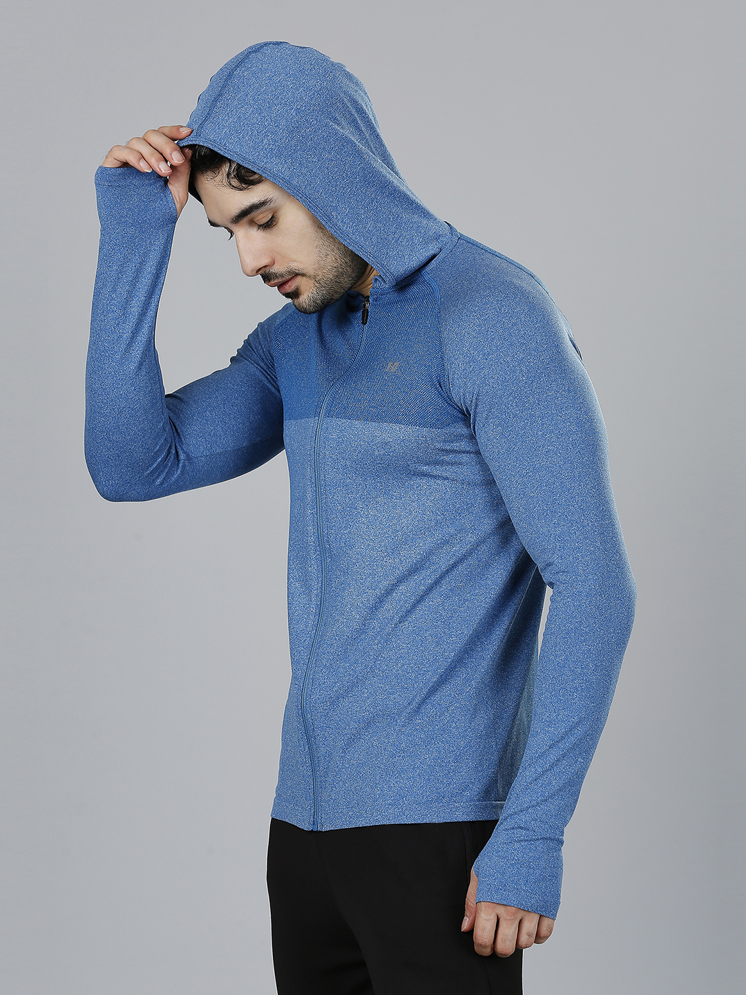 T10 Men Ice-Blue Hoodie, Full Sleeves, Soft Touch, Lightweight and Breathable, Seamless Construction, Soft and Comfortab (2)