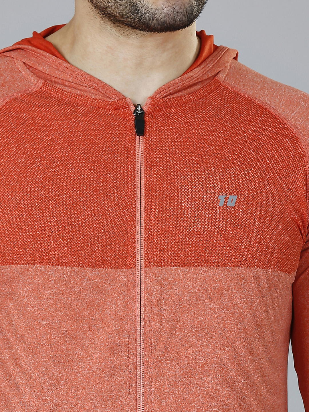 T10 Men Orange Hoodie, Full Sleeves, Soft Touch, Lightweight and Breathable, Seamless Construction, Soft and Comfortable (5)